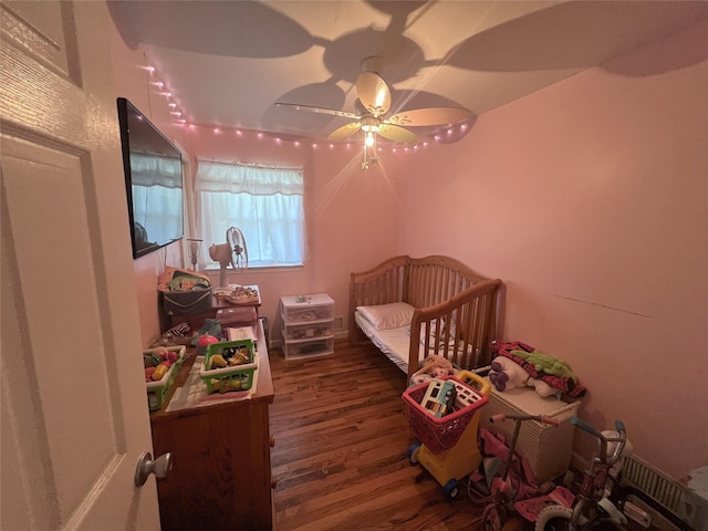 16 Drake Rd, Centereach, NY 11720 - bedroom featuring wood finished floors and a ceiling fan