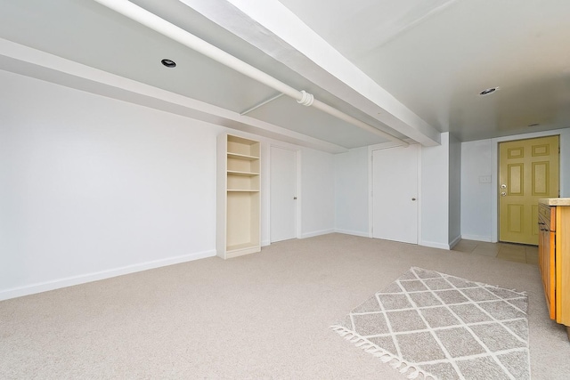 117-66 127th St, South Ozone Park, NY 11420 - finished basement with light colored carpet and baseboards