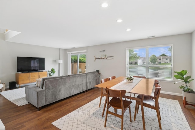 278 Pond View Ln, Smithtown, NY 11787 - dining space with wood finished floors and recessed lighting