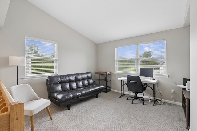 278 Pond View Ln, Smithtown, NY 11787 - carpeted office with lofted ceiling and baseboards