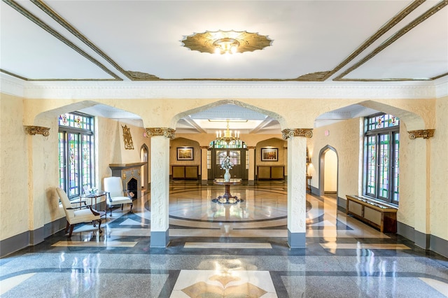 12 Hempstead Ave Unit 1G, Rockville Centre, NY 11570 - common area with a textured wall and crown molding