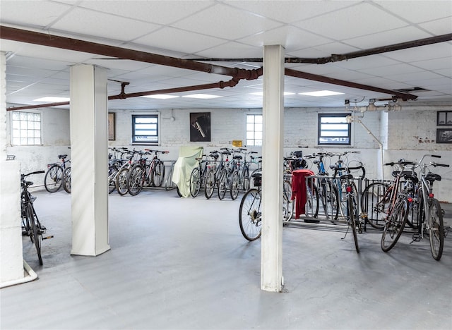 12 Hempstead Ave Unit 1G, Rockville Centre, NY 11570 - below grade area featuring a paneled ceiling