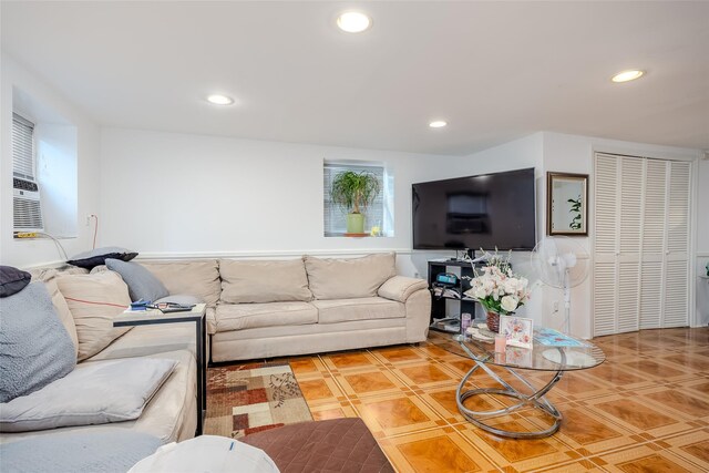 556 Long Beach Rd, Island Park, NY 11558 - tiled living room with recessed lighting