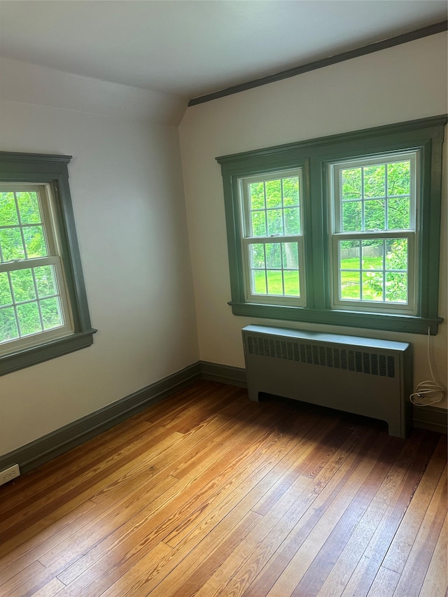 40 Broadway Unit 27, Irvington, NY 10533 - unfurnished room with radiator heating unit, light wood-type flooring, and healthy amount of natural light
