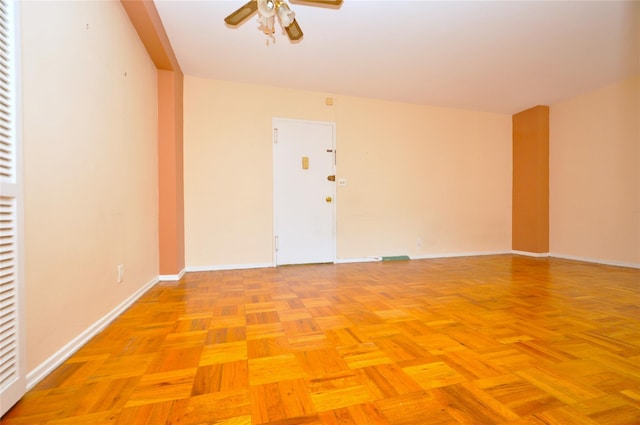 281 Garth Rd Unit B5D, Scarsdale, NY 10583 - unfurnished room with ceiling fan and baseboards