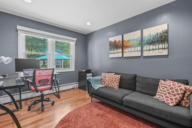 25 Bellwood Dr, New City, NY 10956 - office featuring wood finished floors and recessed lighting