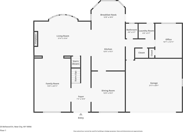 25 Bellwood Dr, New City, NY 10956 - view of floor plan / room layout