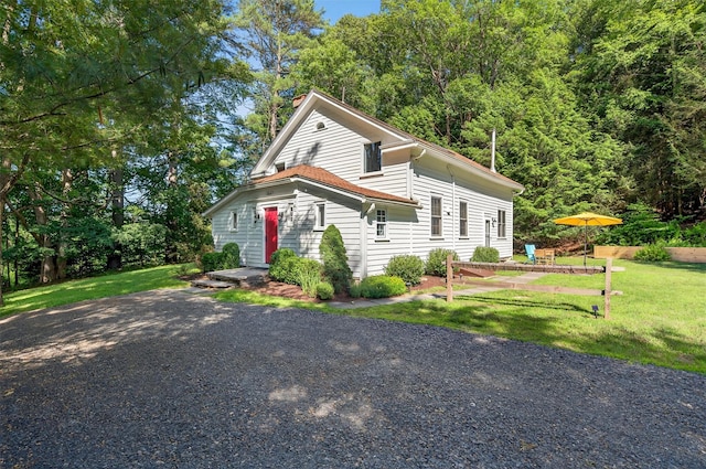 62 Guymard Tpke, Godeffroy, NY 12729 - view of front facade featuring a front lawn