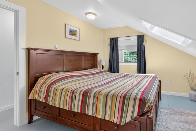 62 Guymard Tpke, Godeffroy, NY 12729 - bedroom featuring a skylight and lofted ceiling