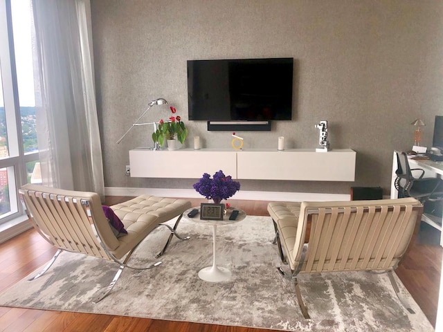 5 Renaissance Sq Unit Ph6C, White Plains, NY 10601 - living room featuring wood finished floors