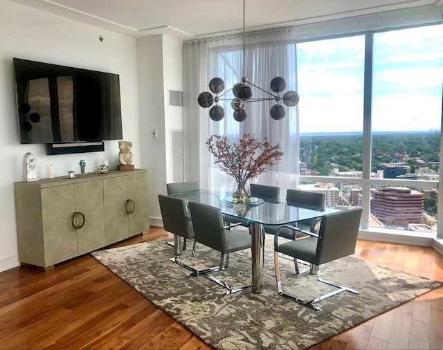 5 Renaissance Sq Unit Ph6C, White Plains, NY 10601 - dining space with wood-type flooring