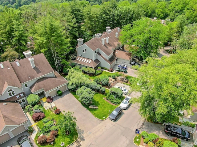 76 Boulder Ridge Rd, Scarsdale, NY 10583 - aerial view of a heavily wooded area