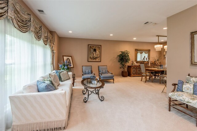 166 Country Club Dr Unit 166, Commack, NY 11725 - carpeted living room featuring recessed lighting