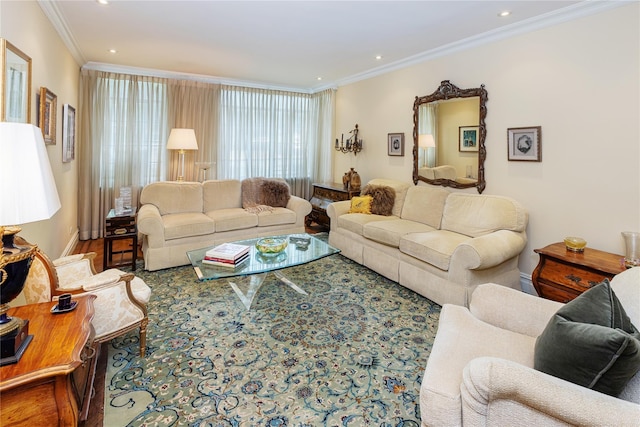 3001 Henry Hudson Pkwy Unit 1Fg, Bronx, NY 10463 - living room with crown molding and recessed lighting