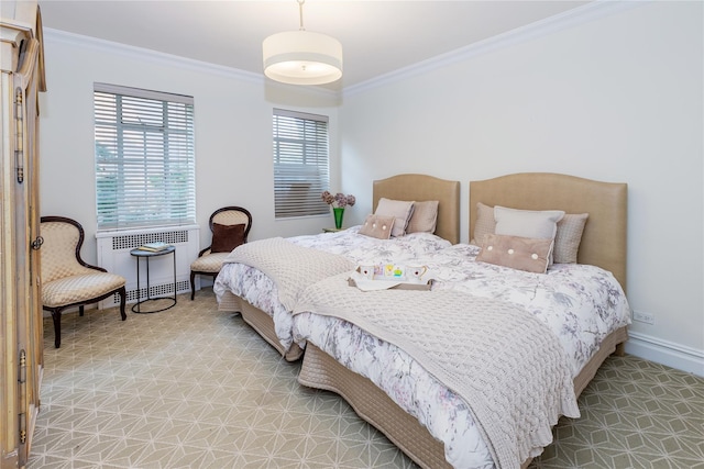 3001 Henry Hudson Pkwy Unit 1Fg, Bronx, NY 10463 - bedroom featuring crown molding and radiator heating unit