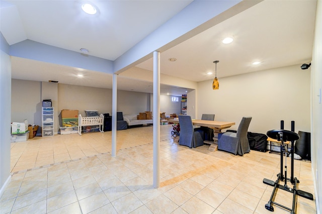 83 N Airmont Rd, Suffern, NY 10901 - finished below grade area featuring tile patterned flooring and recessed lighting