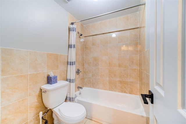 83 N Airmont Rd, Suffern, NY 10901 - bathroom featuring tile walls and shower / bath combo