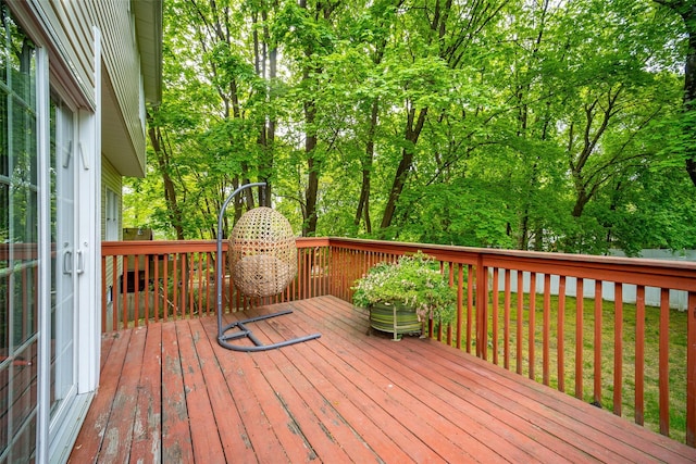 83 N Airmont Rd, Suffern, NY 10901 - wooden deck with a lawn