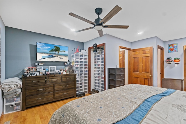 9 Schnabl Ct, Wappingers Falls, NY 12590 - bedroom featuring wood finished floors, ceiling fan, and recessed lighting