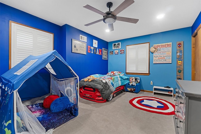 9 Schnabl Ct, Wappingers Falls, NY 12590 - carpeted bedroom with a ceiling fan and baseboards