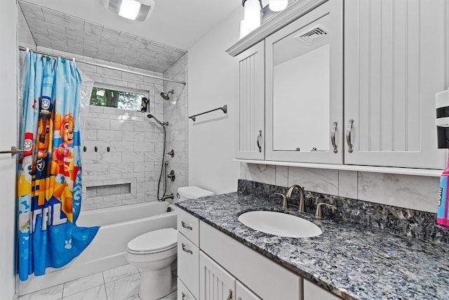 9 Schnabl Ct, Wappingers Falls, NY 12590 - full bath featuring marble finish floors, shower / tub combo, and vanity