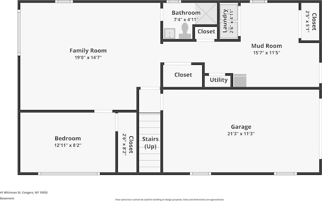 41 Whitman St, Congers, NY 10920 - view of floor plan / room layout