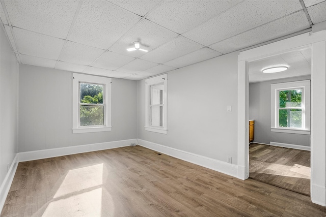 5 Putnam Ter, Brewster, NY 10509 - empty room with a drop ceiling, wood finished floors, and plenty of natural light