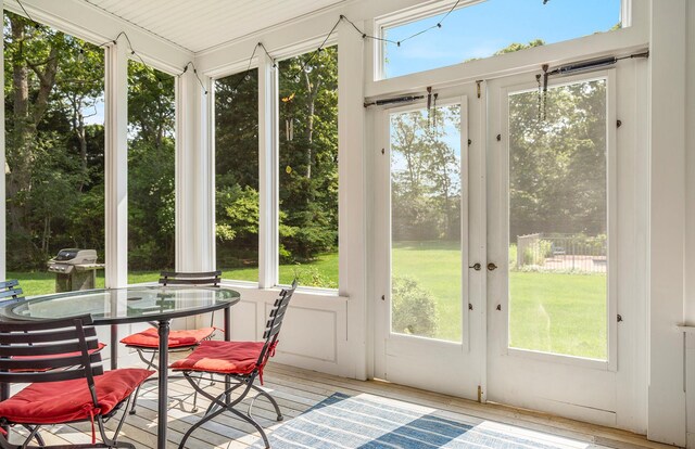 1 Simon Ct, Quogue, NY 11959 - sunroom featuring french doors