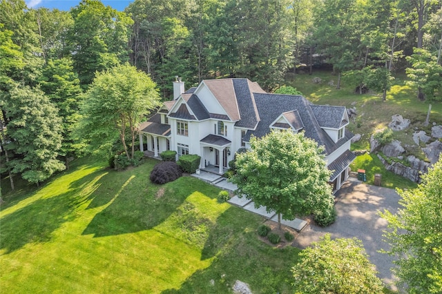 299 Barger St, Putnam Valley, NY 10579 - view from above of property with a heavily wooded area