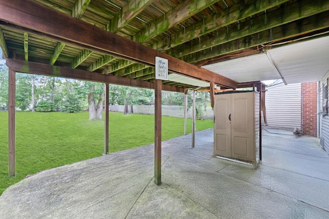 1291 Minerva Ave, West Islip, NY 11795 - view of patio / terrace with a storage unit