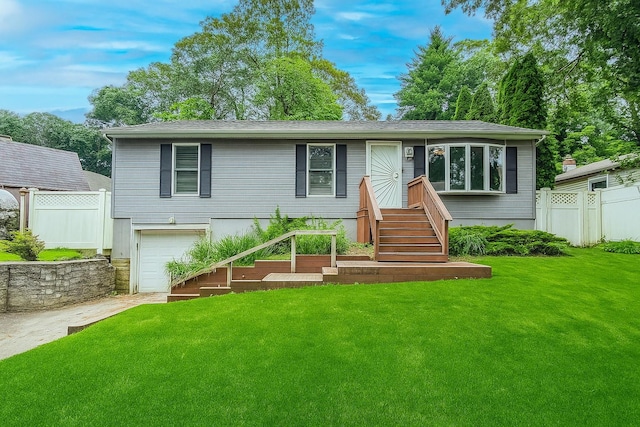 14 Hampton Rd, Sound Beach, NY 11789 - view of front of property with an attached garage and driveway