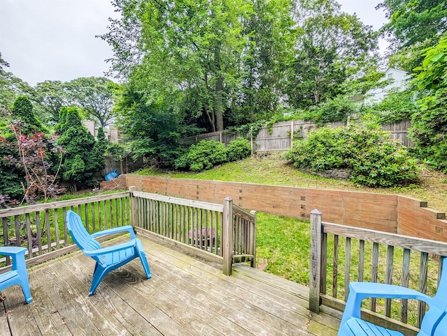 14 Hampton Rd, Sound Beach, NY 11789 - wooden deck featuring a fenced backyard