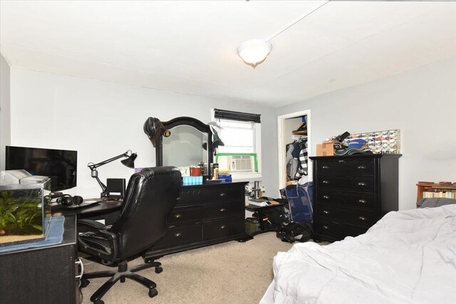 218 Mott St, Oceanside, NY 11572 - carpeted bedroom with an office area and a closet