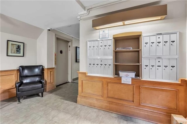 51 White Oak St Unit 2A, New Rochelle, NY 10801 - view of community featuring mail area and a wainscoted wall