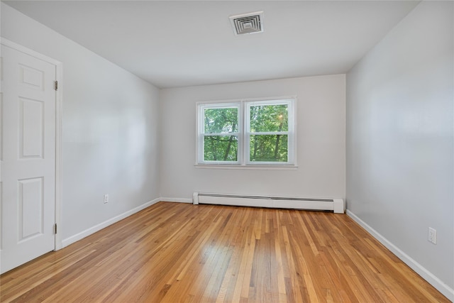 10 Salem Ct, Spring Valley, NY 10977 - spare room with a baseboard radiator and light wood-style flooring