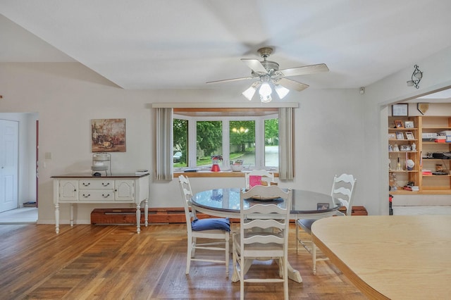 8 Peconic Ln, Selden, NY 11784 - dining area with ceiling fan and wood finished floors
