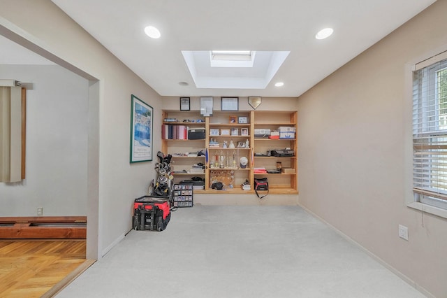 8 Peconic Ln, Selden, NY 11784 - storage room featuring a skylight