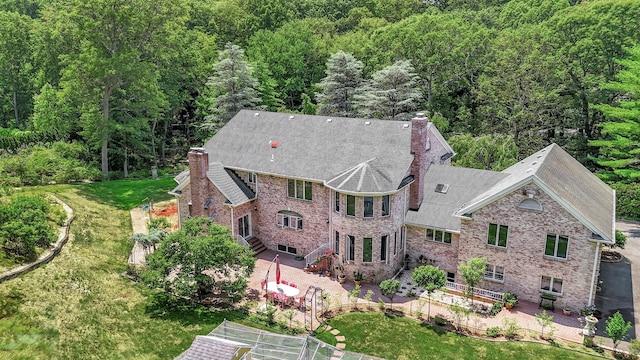 1537 Laurel Hollow Rd, Laurel Hollow, NY 11791 - view of subject property with a heavily wooded area