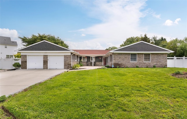 25 Segatogue Ln, South Setauket, NY 11720 - ranch-style home with an attached garage and concrete driveway