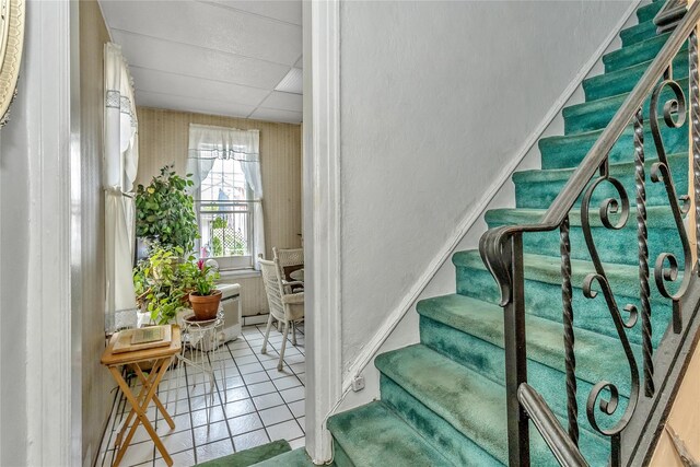 2541 83rd St, East Elmhurst, NY 11370 - staircase featuring tile patterned floors