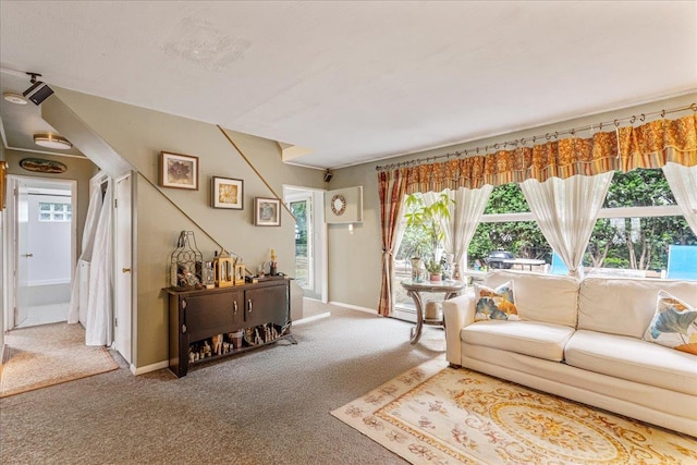 49 Radcliff Ave, Port Washington, NY 11050 - living area with carpet and baseboards