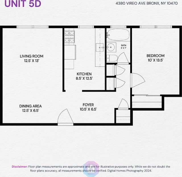 4380 Vireo Ave Unit 5D, Bronx, NY 10470 - view of floor plan / room layout