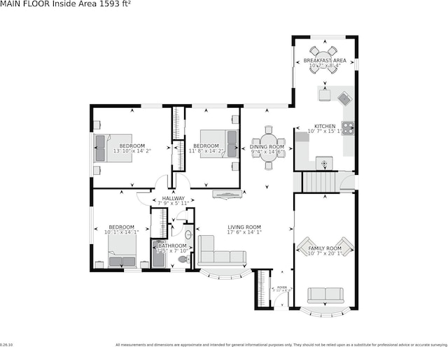 1241 Lednam Ct, Merrick, NY 11566 - view of floor plan / room layout