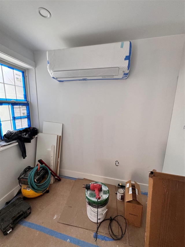 982 E 106th St, Brooklyn, NY 11236 - bathroom with a wall mounted AC and baseboards