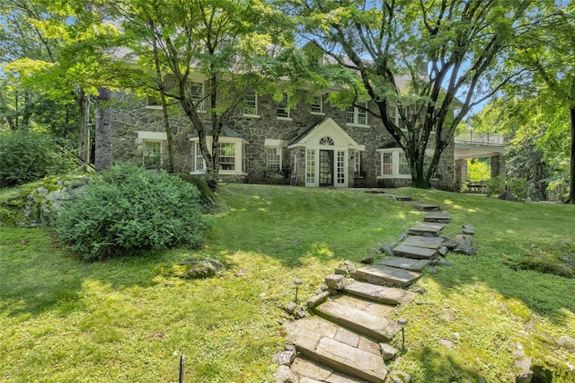 23 Gracemere, Tarrytown, NY 10591 - view of green lawn with french doors