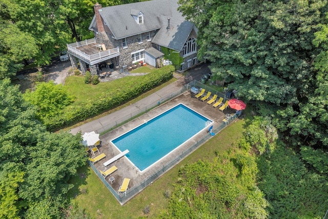 23 Gracemere, Tarrytown, NY 10591 - aerial view of property and surrounding area with a pool