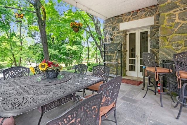 23 Gracemere, Tarrytown, NY 10591 - view of patio with outdoor dining area and french doors