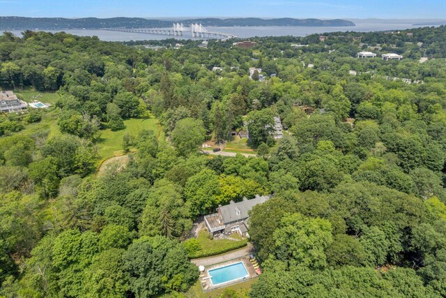 23 Gracemere, Tarrytown, NY 10591 - aerial overview of property's location with a notable bridge and a large body of water