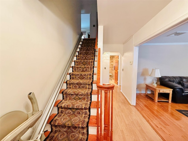 945 Swinton Ave, Bronx, NY 10465 - staircase featuring wood finished floors