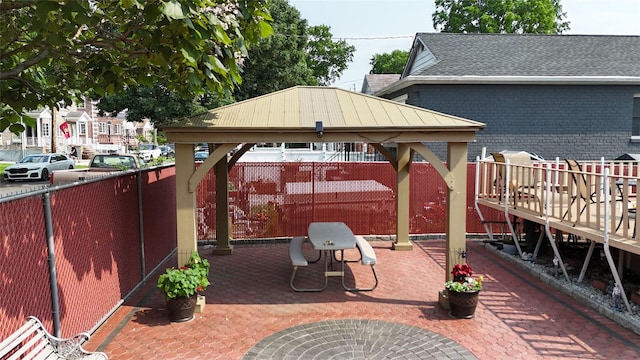 945 Swinton Ave, Bronx, NY 10465 - view of patio with a gazebo